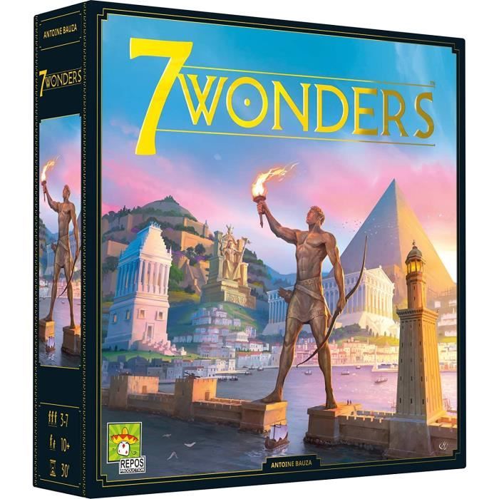 Repos Production | 7 Wonders - Nouvelle version | Unbox Now | Jeu de société | À partir de 10 ans | 3 à 7 joueurs | 30 minutes