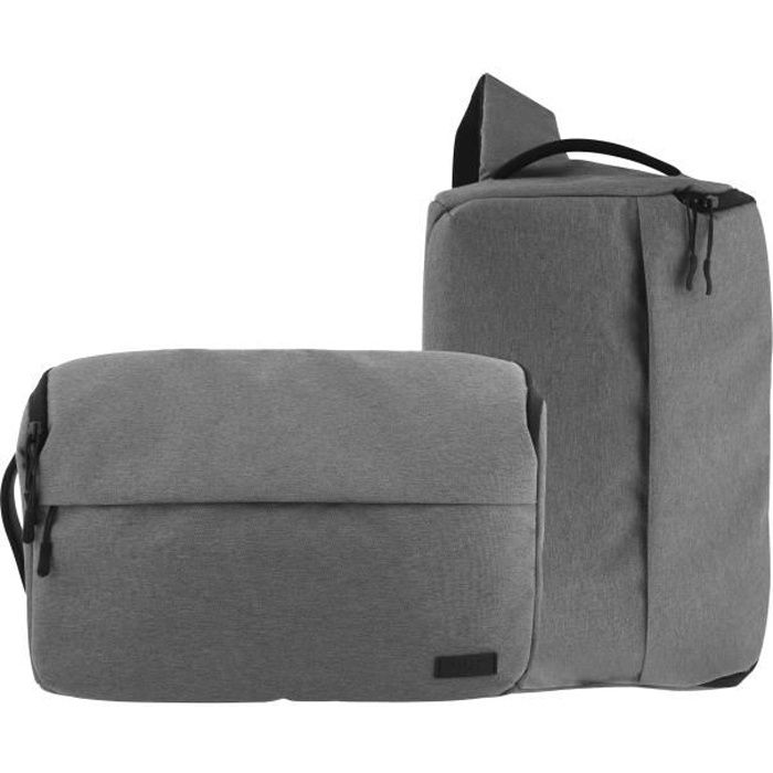 T'nB DC2IN1GR URBAN Sac photo 2 en 1 - Compatible Reflex, Bridge, Hybride - Gris