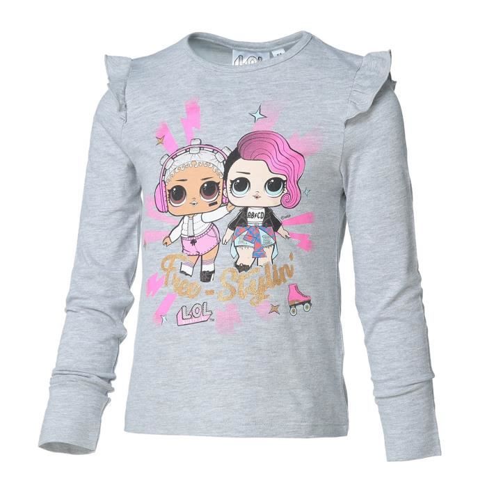 LOL SURPRISE T-shirt Manches Longues Surprise Gris Fille