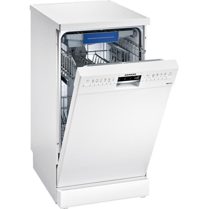 SIEMENS SR236W01ME - Lave vaisselle posable - 10 couverts - Silencieux 44 dB - A + - Larg 45 cm - Blanc - Moteur induction