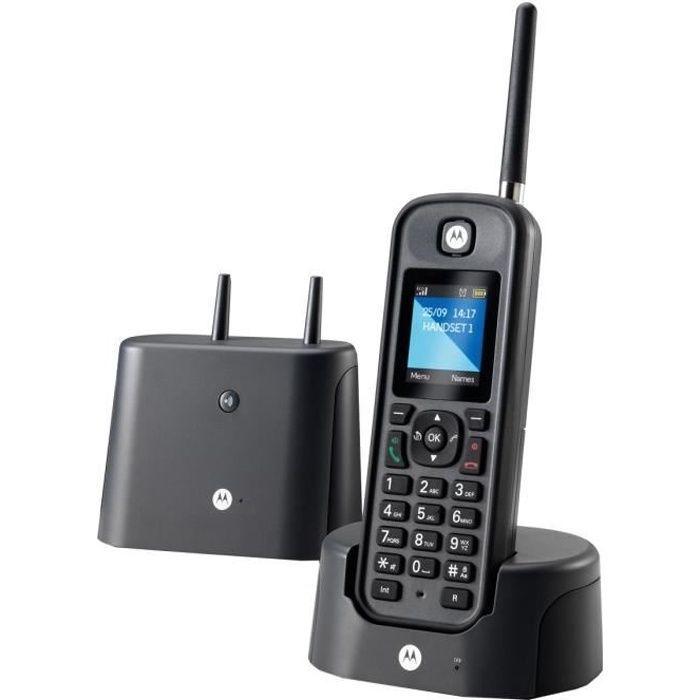 Motorola O201 Téléphone Sans Fil Sans Répondeur Noir