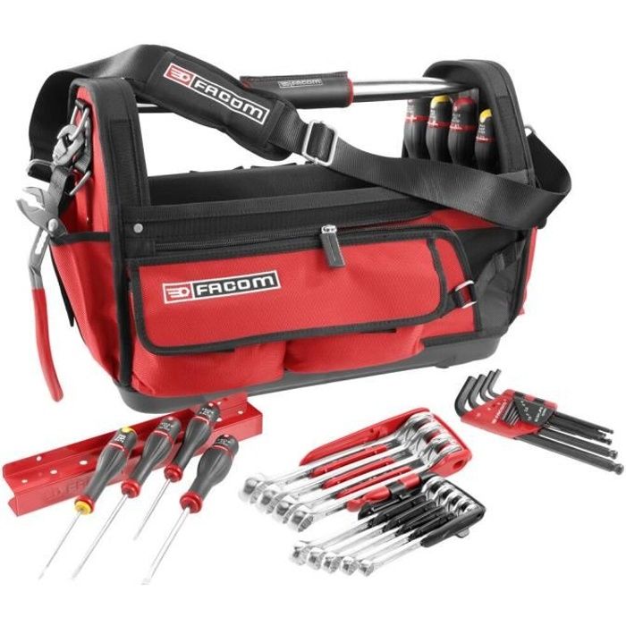 Boite à Outils Textile Probag FACOM - BS.T20CM1PB (Livré avec 8 Tvis Protwist + 9 Clés mixtes OVG + 9 Clés mâles + Pince multiprise)
