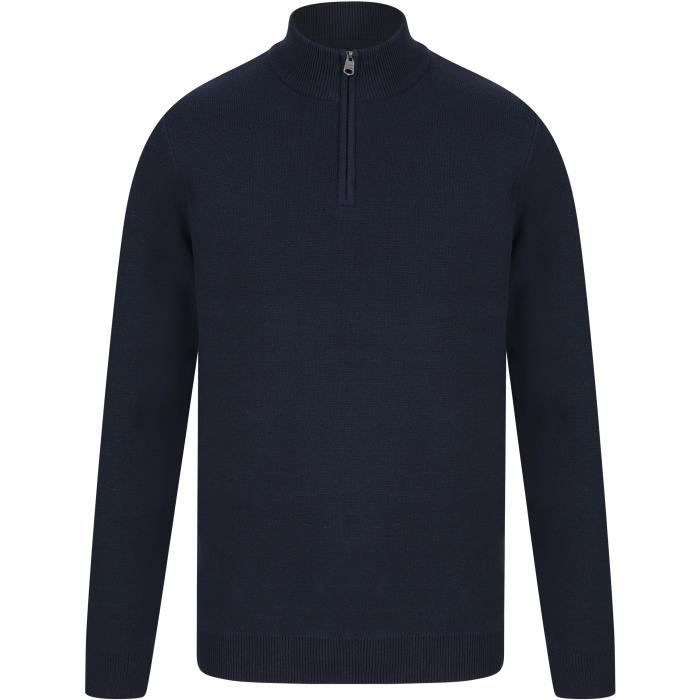 KENSINGTON EASTSIDE Pull Col Montant Zippé Bleu Marine Homme