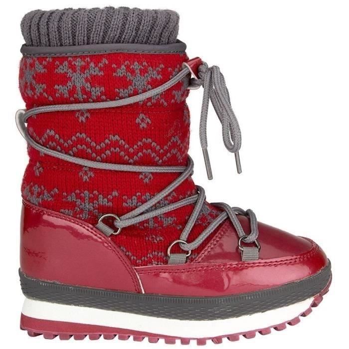 WINTER-GRIP Après-ski tricot - Enfant - Rouge