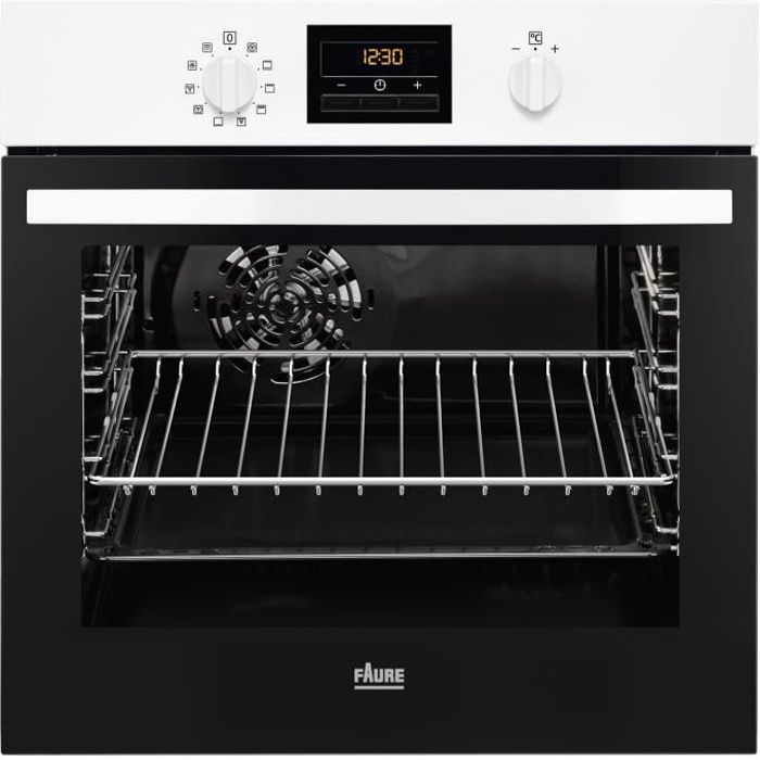 FAURE FZP37901WU - Four encastrable - Chaleur pulsée - Pyrolyse - 57L - A+ - Blanc
