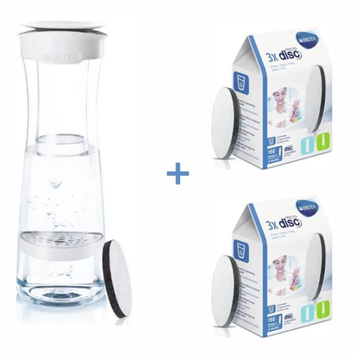 BRITA Bouteille filtrante FILL&SERVE + 2 Pack 3 disques pour bouteille filtrante