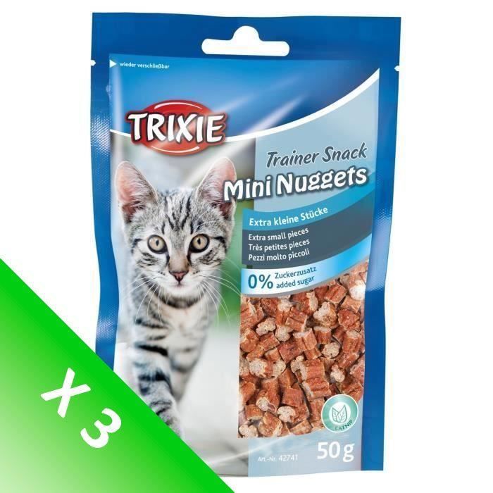 Lot de 3 TRIXIE Trainer Snack Mini Nuggets pour chat - 3 x 50g