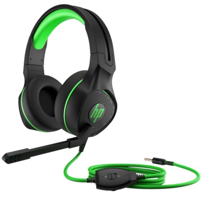 Casque de jeu 400 pour HP Pavilion - Filaire - Noir et vert