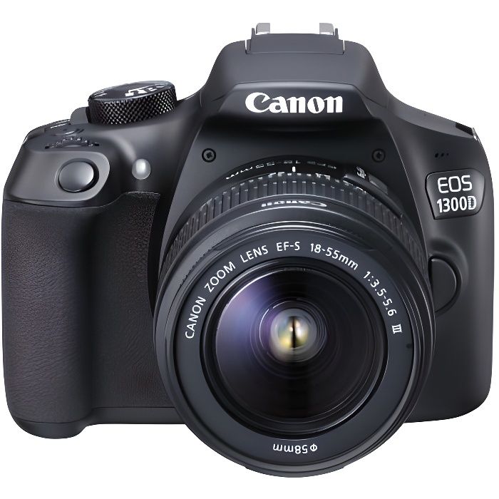 CANON EOS 1300D Appareil photo Reflex Débutant + EF-S 18-55mm DC III - Capteur CMOS - 18 mégapixels