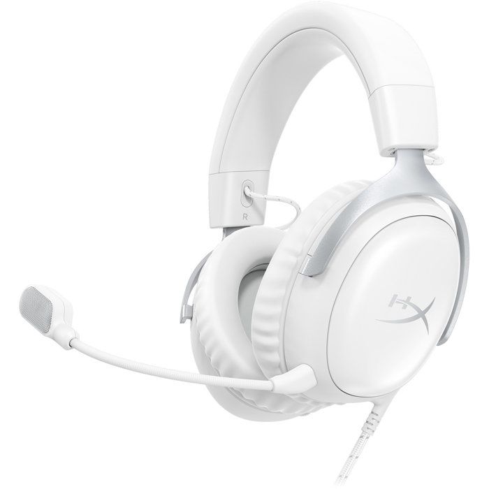 Hyperx Auriculaires Cloud III filaires jack 3,5 mm/USB Gaming Cancelación de Bruit Microphone Blancs Blanc - vue 2