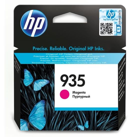 HP 935 Cartouche d'encre magenta authentique (C2P21AE) pour HP OfficeJet 6230/6820/6830