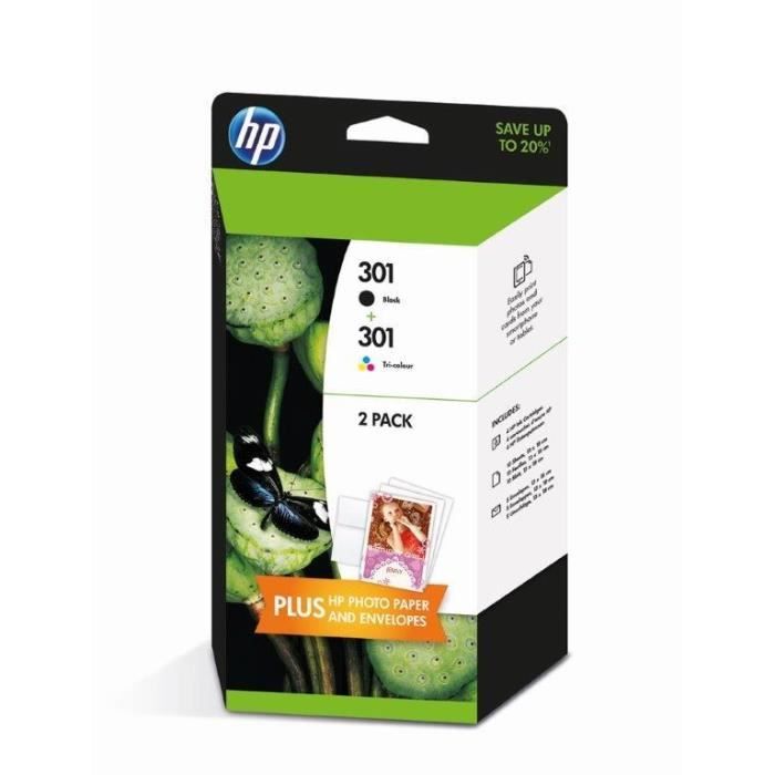 Hp 301 Content Value Pack Noir Couleur Prix Pas Cher Cdiscount