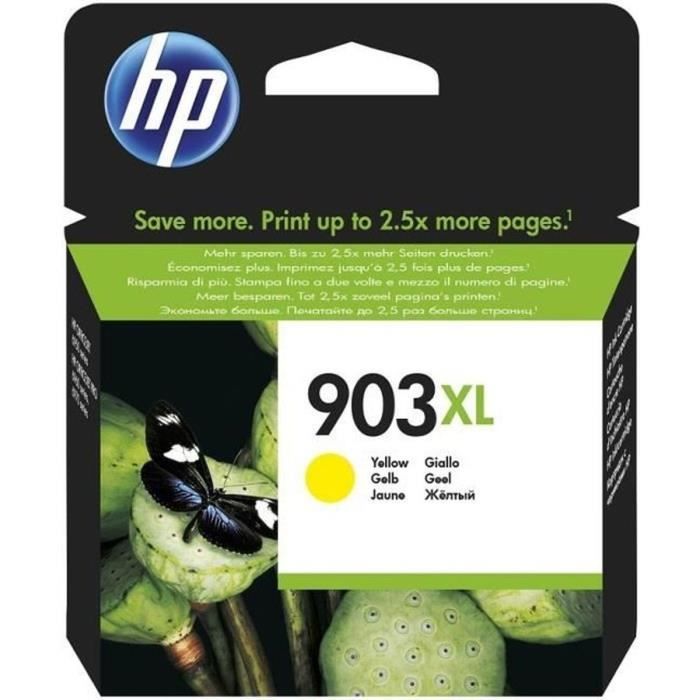 Cartouche d'encre jaune grande capacité authentique HP 903XL pour HP OfficeJet Pro 6950/6960/6970