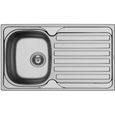 Evier cuisine à encastrer - NORD INOX - Derby - 1 bac - Inox anti-rayure - Vidage automatique-0