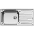 NORD INOX Evier de cuisine Amaplus à encastrer 1 grand bac + 1 égouttoir Nid d'abeille - Inox - 50 x 40 x 20 cm