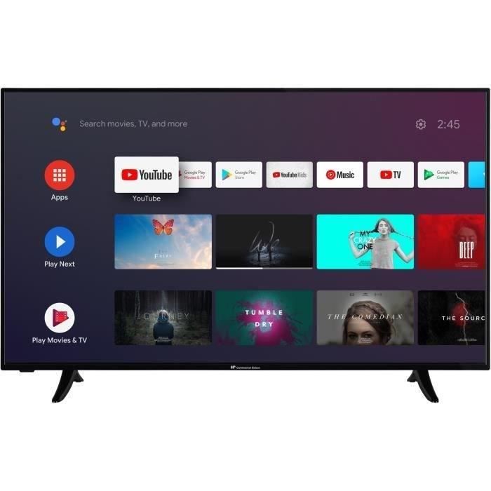 Continental Edison Tv Led 4k Uhd 55 139 Cm Android Tv Netflix Youtube Bluetooth Cdiscount Tv Son Photo