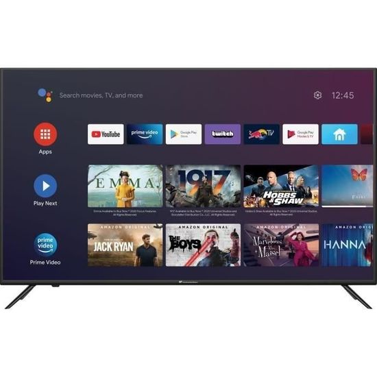 CONTINENTAL EDISON Android TV QLED 43'' (108 cm) 4K Ultra HD - Wifi - Bluetooth Netflix