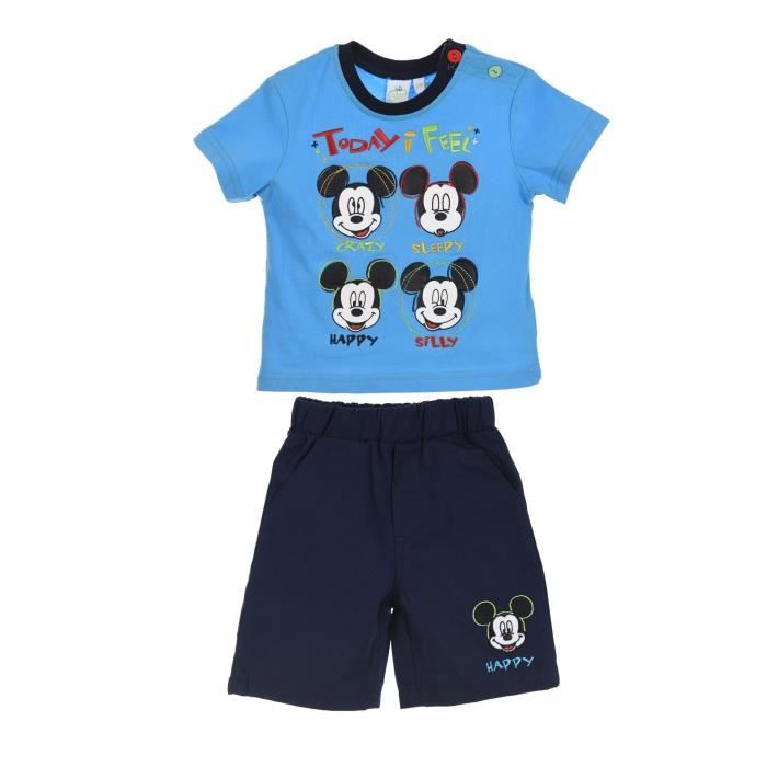 short d/'été Enfant Vêtements Tenues Ensemble 2pcs bébé garçon MICKEY à manches courtes T-shirt