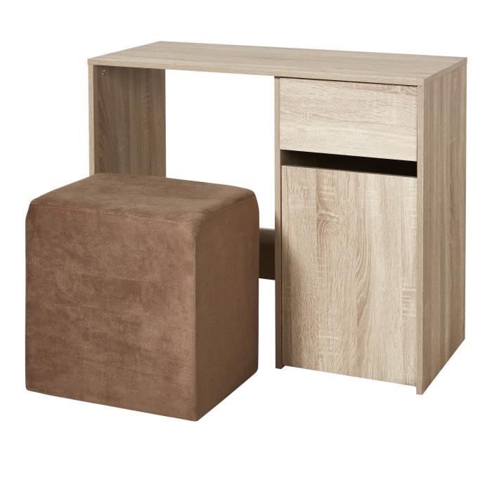 Bureau Avec Tiroir L 90 Cm Avec Tiroirs Achat Vente Pas Cher