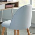MACARON chaise de salle à manger - Tissu bleu pastel - Scandinave - L 50 x P 50 cm-3