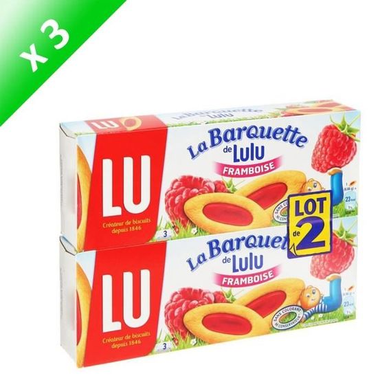 [LOT DE 3] Lulu La Barquette Pulpe De Framboise 2x120g Cdiscount Au