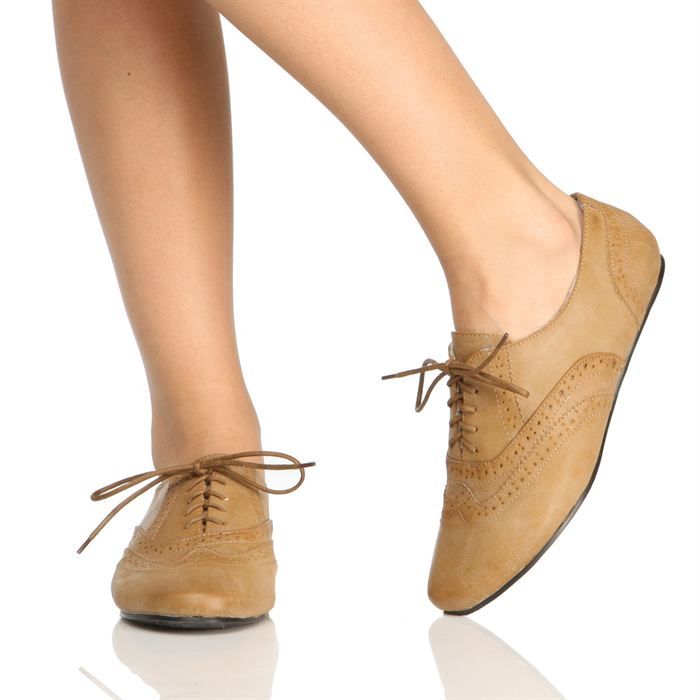 richelieu femme camel