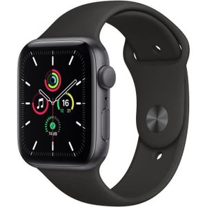 MONTRE CONNECTÉE Apple Watch SE GPS - 44mm Boîtier aluminium Gris Sidéral - Bracelet Noir (2020) - Reconditionné - Excellent état