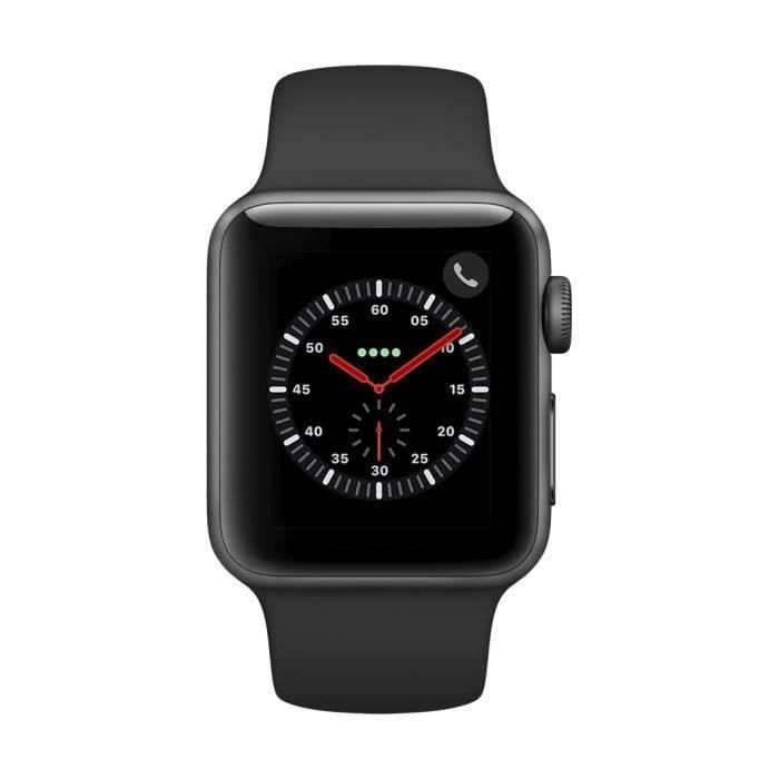 Apple Watch Series 3 GPS + Cellular 38mm Boîtier aluminium bracelet 2018 - vue 2