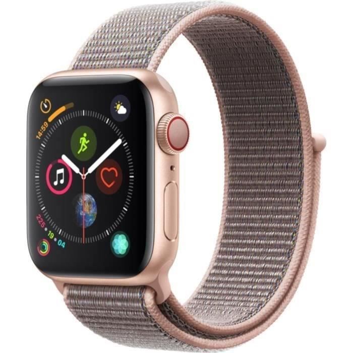 Apple Watch Series 4 GPS + Cellular 40mm Boîtier aluminium or Boucle des sables 2018 Très bon état - vue 2