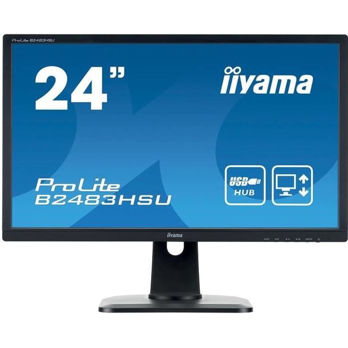 Vente Ecran PC Ecran PC - IIYAMA ProLite B2483HSU-B1 - 24" FHD - Dalle VA - 4ms - DVI/VA/USB pas cher Vente Ecran PC Ecran PC - IIYAMA ProLite B2483HSU-B1 - 24" FHD - Dalle VA - 4ms - DVI/VA/USB pas cher
