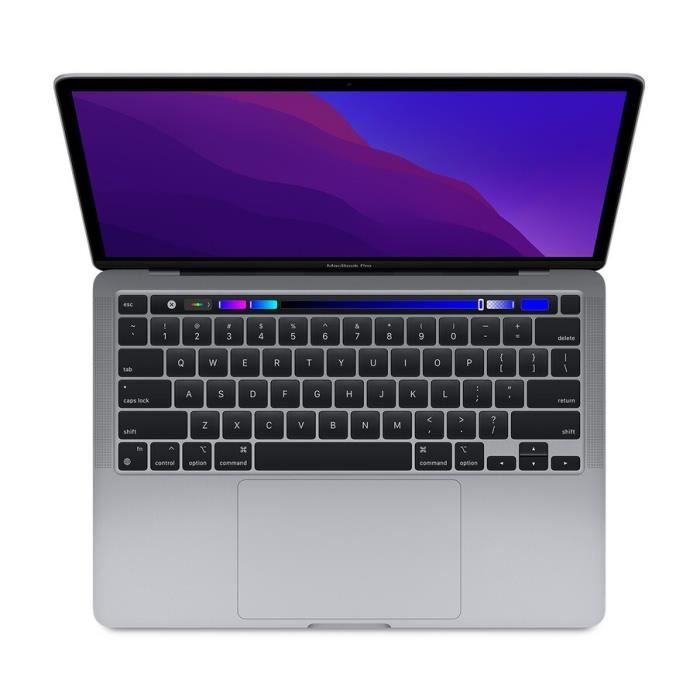 MacBook Pro Touch Bar 13 M1 8Go 256Go SSD 2020 Gris - Reconditionné - Etat correct - Apple
