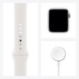 Apple Watch Series 6 GPS - 40mm Boîtier aluminium Argent - Bracelet Blanc (2020) - Reconditionné - Etat correct-2