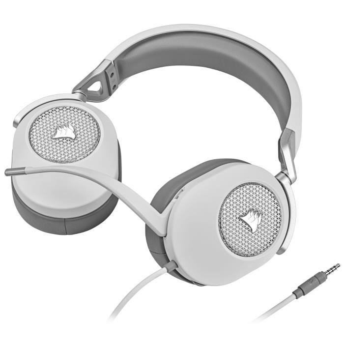 Corsair HS55 Wireless, Casque gaming Blanc, Bluetooth, PC