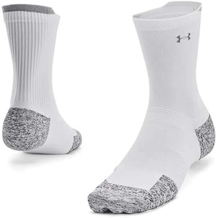 Chaussettes Hautes - UNDER ARMOUR - UA Ad Run Cushion - Mixte - Blanc - Taille Moyenne