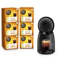 KRUPS Nescafé Dolce Gusto Machine à café + 6 boites de 12 capsules de café, Compact, Pression 15 bars, Mode éco, Piccolo XS YY4511FD-0
