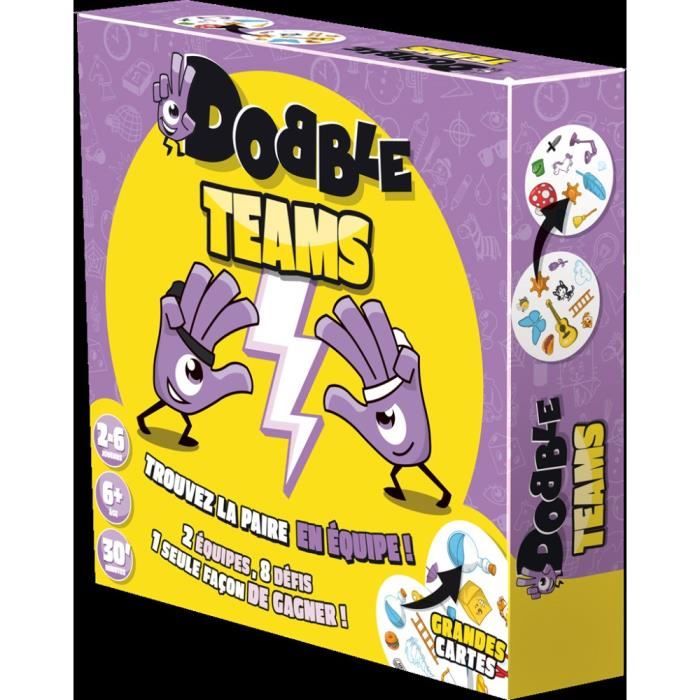 zygomatic - dobble teams : jouez en équipe - jeu de société - à partir de 6 ans - 2 à 8 joueurs - 15 minutes