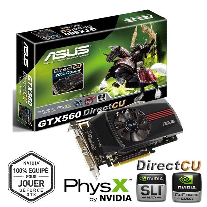 ASUS GTX560 DirectCu 1Go GDDR5 Reconditionné - Asus reconditionné disponible sur Cdiscount Seconde Vie