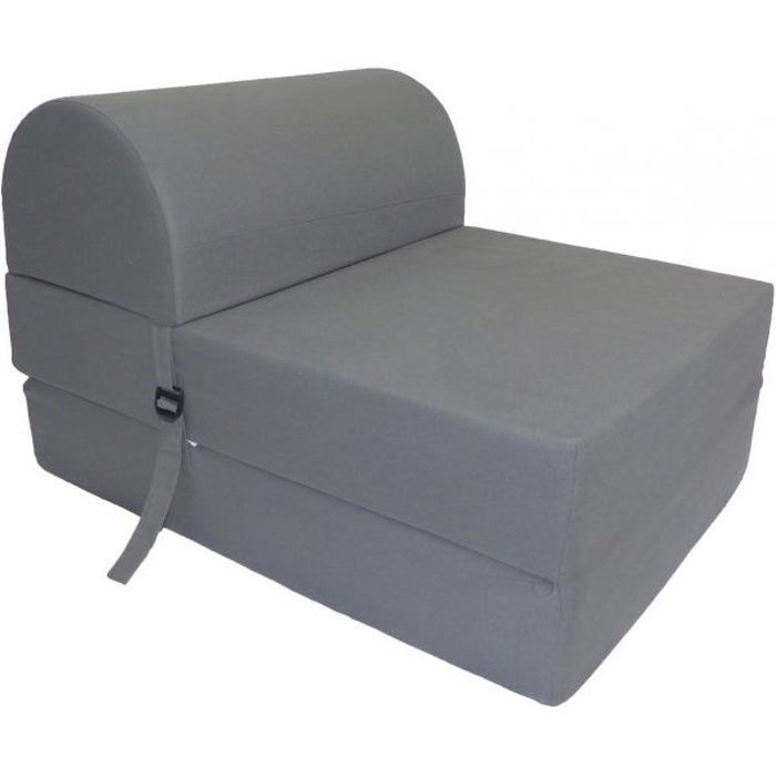 Chauffeuse unie en coton Gris