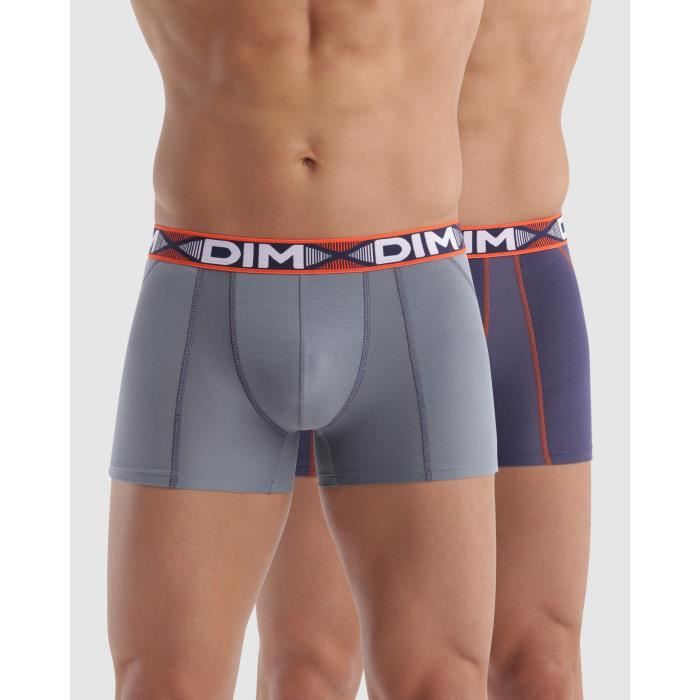 DIM 3D Flex Air Boxer X2 Gris Souris Bleu Sombre Gris Cdiscount