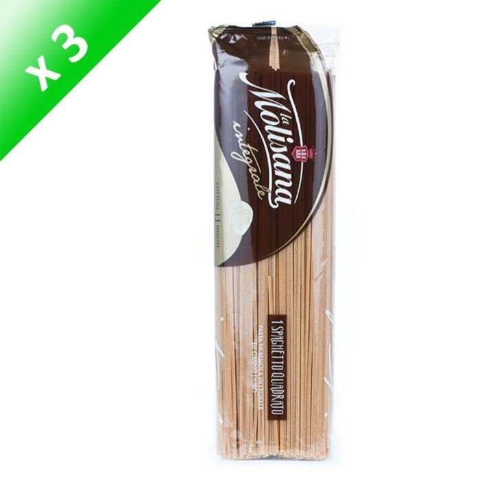 La Molisana Pates Spaghetto Quadrato Integrale N 1 3x 500 G Achat Vente Spaghetti Tagliatelle Spaghetto Quadrato N 1 500g Cdiscount