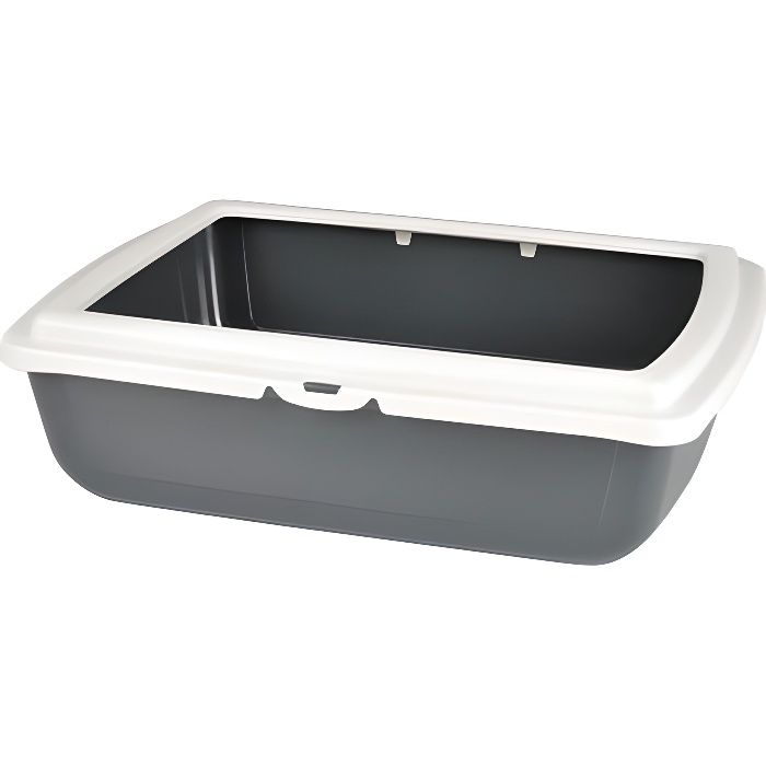 Comparer les prix de bac a litiere en plastique + rebord ivoire 46*36*h.12cm