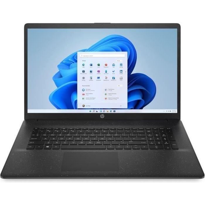 PC Portable HP 17 cn0561nf 17 HD Intel Celeron N4120 RAM 4 Go Stockage 128Go Windows 11 S Black AZERTY
