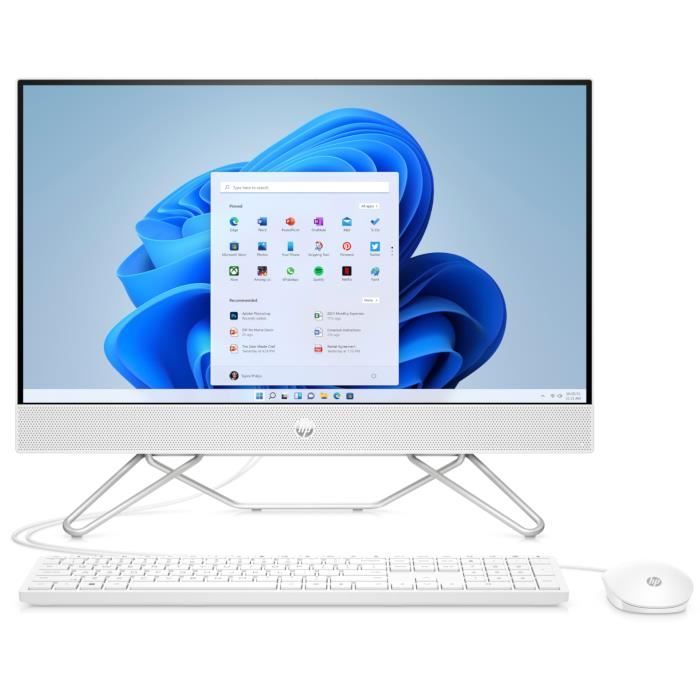 PC de bureau HP All-in-One 24-cb0151nf -23,8FHD - AMD Ryzen 5 5500U - RAM  8Go DDR4 - 512Go SSD - Windows 11 + Clavier et souris - Cdiscount  Informatique