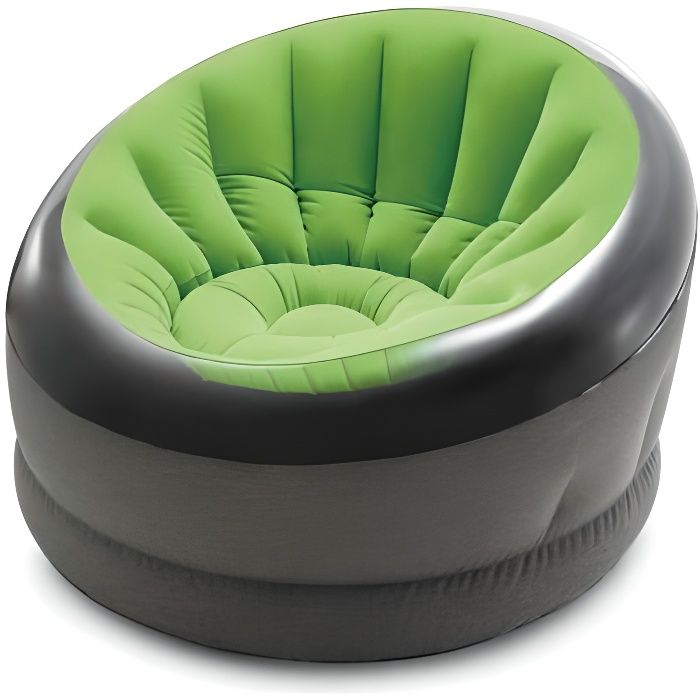 Fauteuil Détente Avec Dossier Fauteuil Gonflable Intex Accent - PVC - 97x107x71 Cm - Vert - Avec Chambre à Eau Fauteuil Jardin PVC