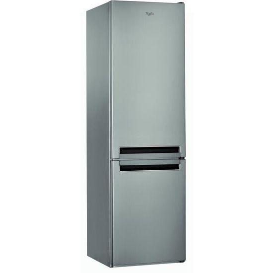 WHIRLPOOL BLF9121OX - Réfrigérateur congélateur bas - 369L (258+111) - Froid statique - A+ - L 59,5cm x H 201cm - Inox