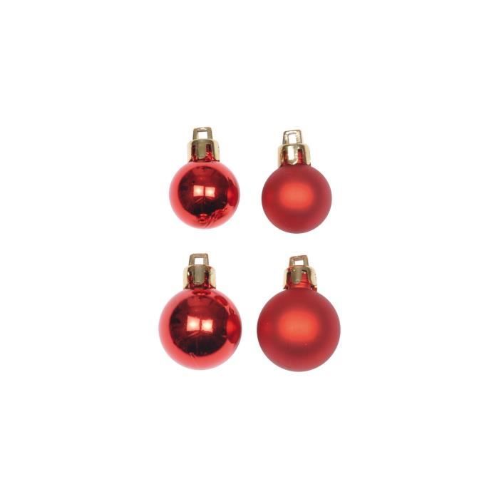 La Petite Boule Rouge De Noel Set De 16 Petites Boules De Noel 6xo3 10xo2 5 Cm Rouge Achat Vente Boule De Noel Plastique Cdiscount