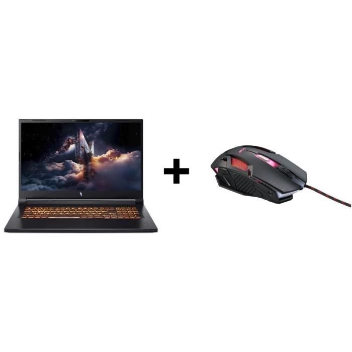 PC Portable Gamer ACER Nitro V 17 AI ANV17-61-R0QC -Sans Windows-173 FHD IPS 144Hz-RTX 4050-Ryzen AI 5 340-16Go-512Go+Souris Gamer
