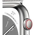 Apple Watch Series 8 GPS + Cellular - 41mm - Boîtier Silver Stainless Steel - Bracelet Silver Milanese Loop-2
