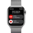 Apple Watch Series 8 GPS + Cellular - 41mm - Boîtier Silver Stainless Steel - Bracelet Silver Milanese Loop-5