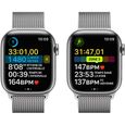 Apple Watch Series 8 GPS + Cellular - 41mm - Boîtier Silver Stainless Steel - Bracelet Silver Milanese Loop-6